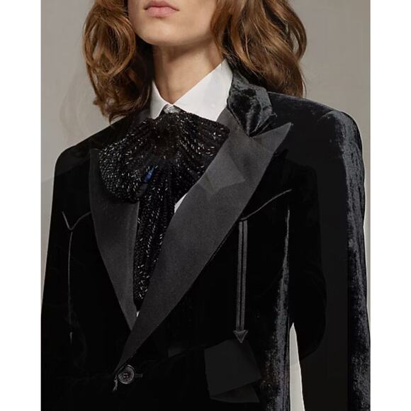 Ralph Lauren Collection Purple Label Black Velvet Tuxedo Jacket Formal 8 $3490 - Picture 3 of 14